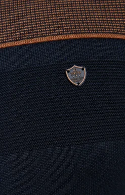 Pulls & Gilets<Armand Thiery Pull col rond fantaisie - Marine