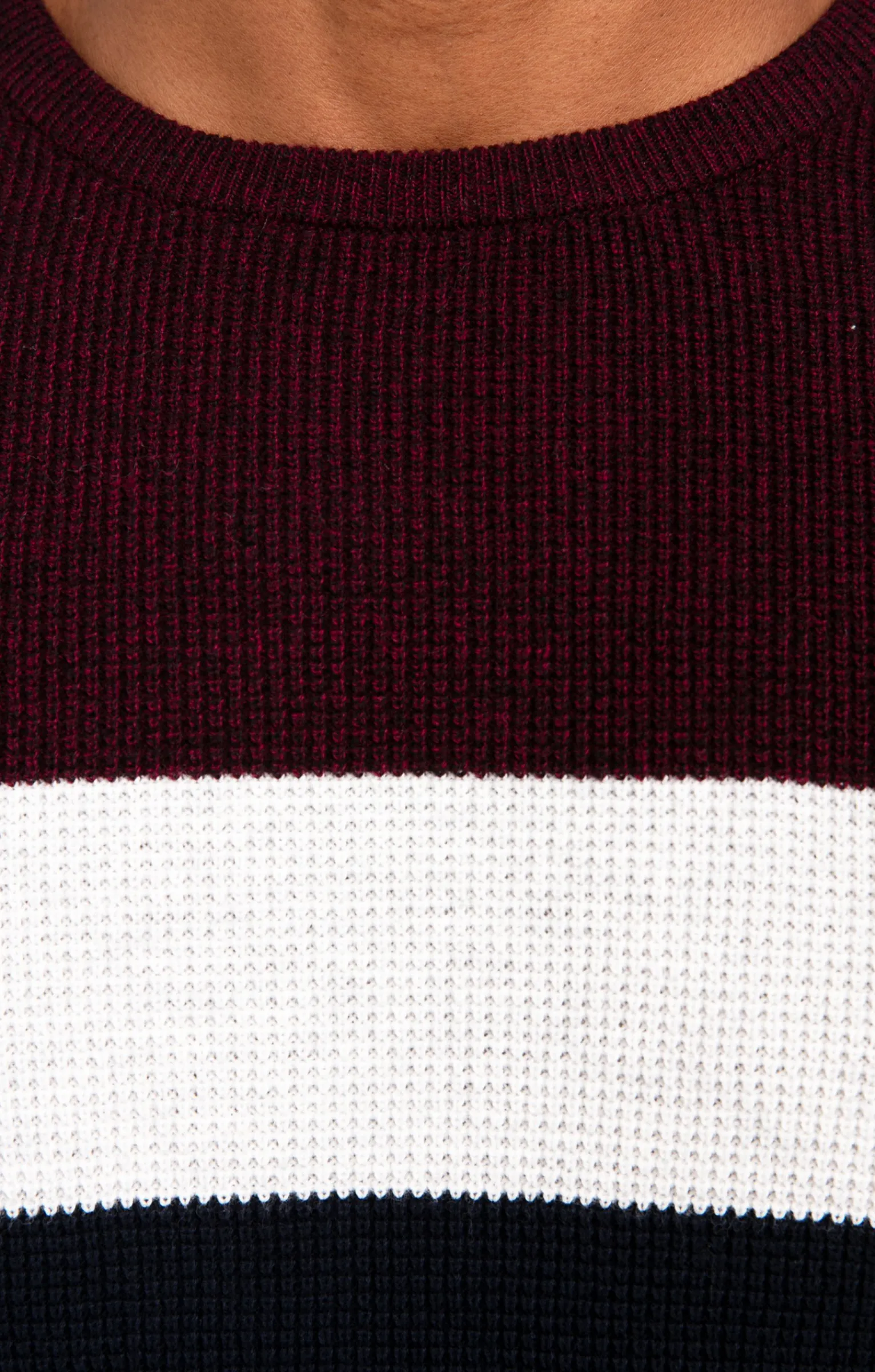 Pulls & Gilets<Armand Thiery Pull col rond rayé - Bordeaux