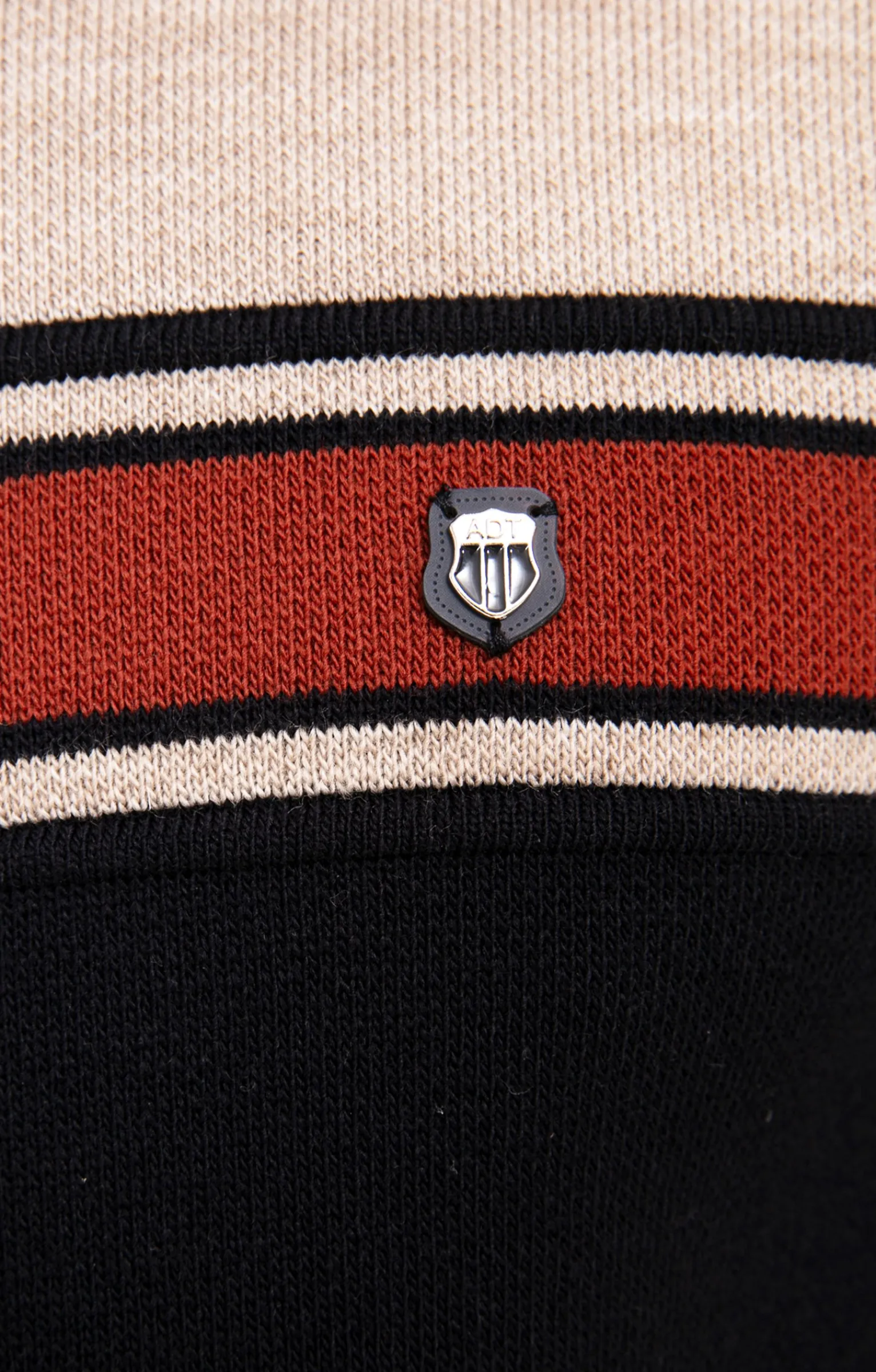 Pulls & Gilets<Armand Thiery Pull col rond rayé - Brique