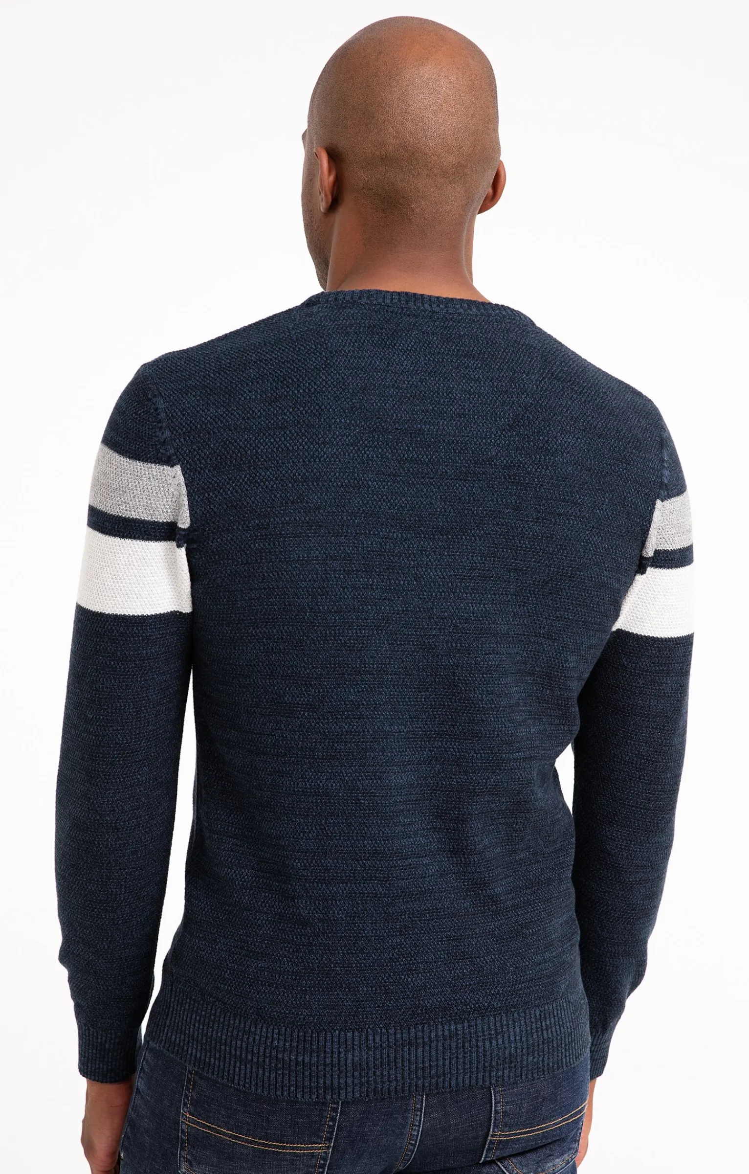 Pulls & Gilets<Armand Thiery Pull col rond rayé - Marine
