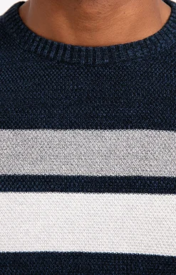 Pulls & Gilets<Armand Thiery Pull col rond rayé - Marine