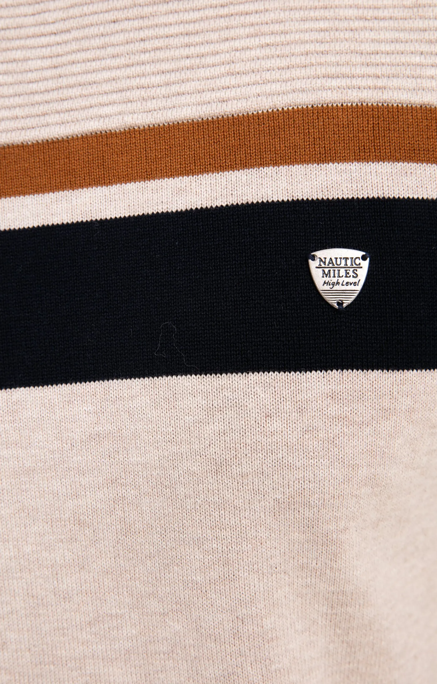 Pulls & Gilets<Armand Thiery Pull col rond rayure placée - Beige