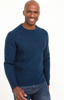 Pulls & Gilets<Armand Thiery Pull col rond torsadé - Pétrole