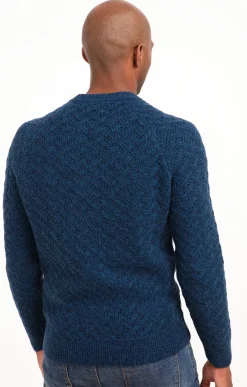Pulls & Gilets<Armand Thiery Pull col rond torsadé - Pétrole