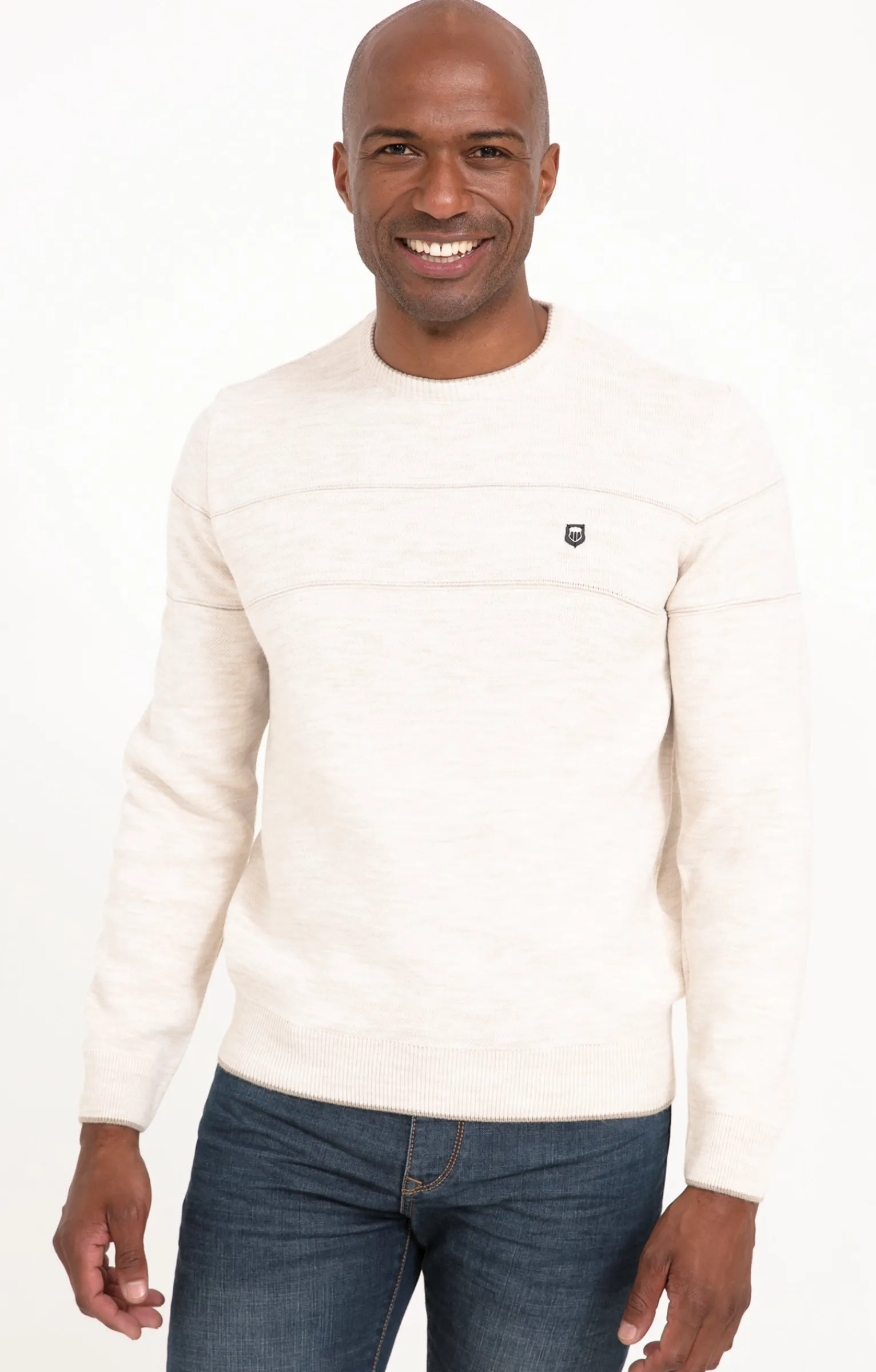 Pulls & Gilets<Armand Thiery Pull col rond uni - Écru