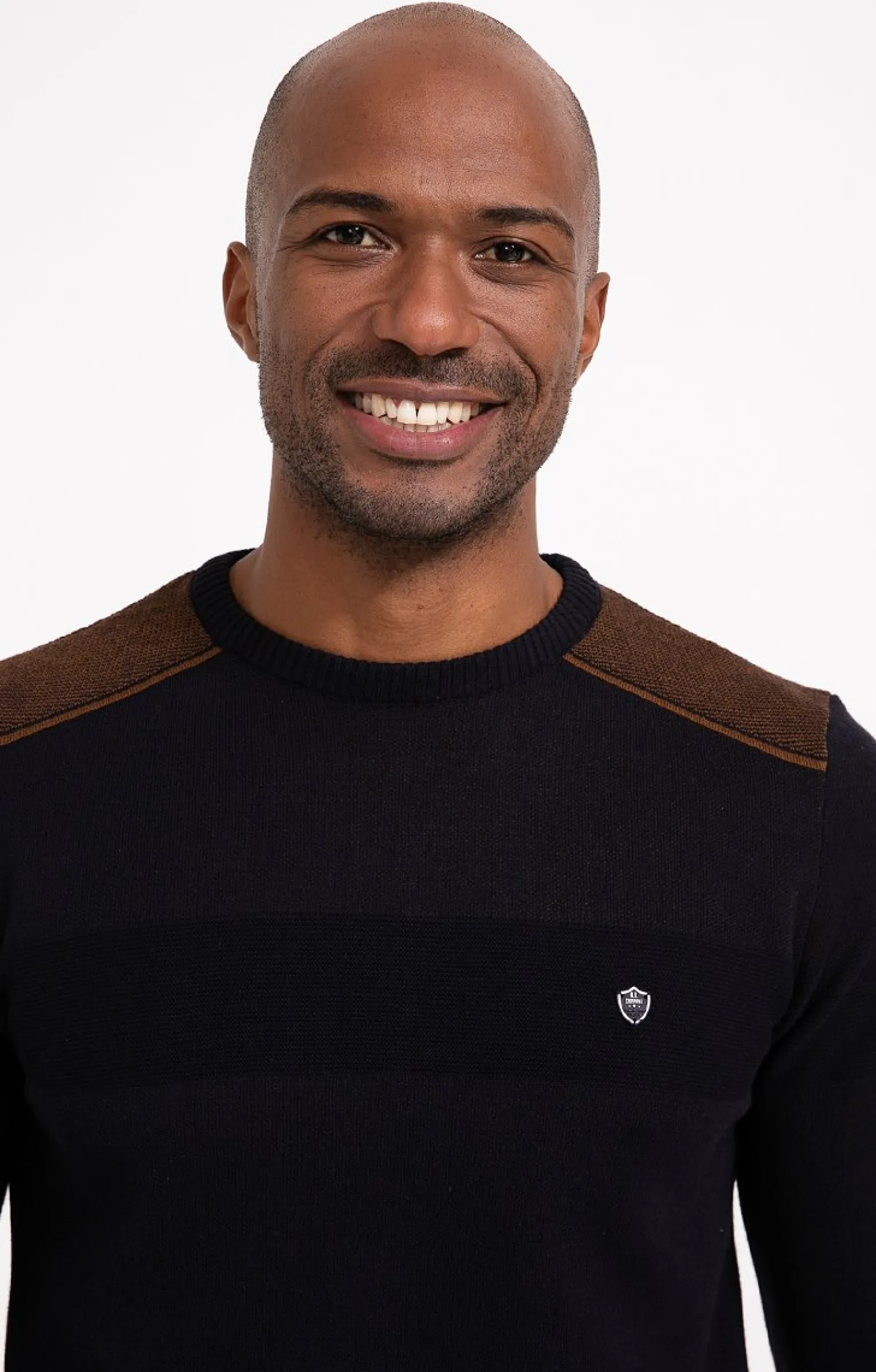 Pulls & Gilets<Armand Thiery Pull col rond uni - Marine