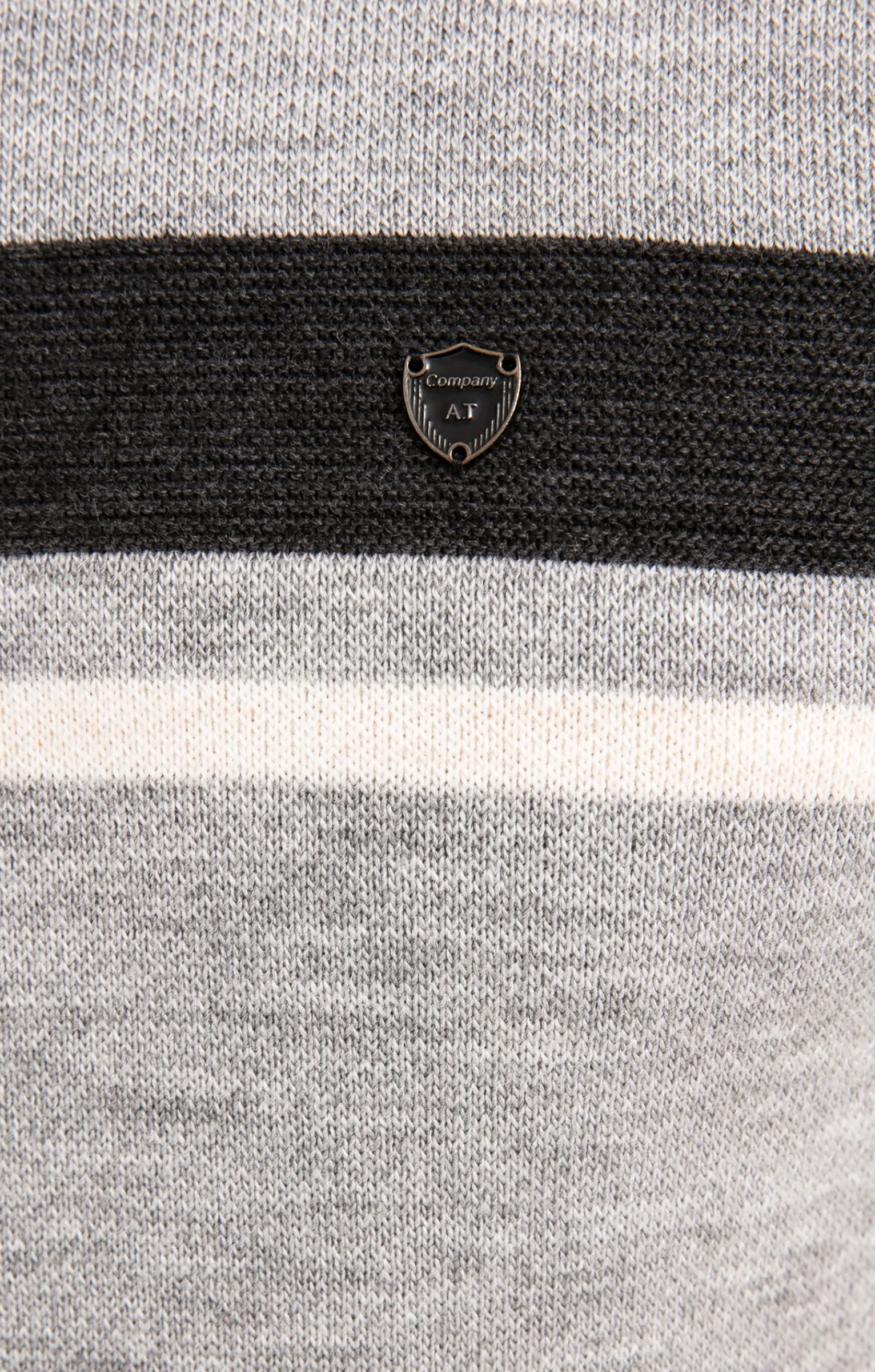 Pulls & Gilets<Armand Thiery Pull col roulé rayé - Grisclair