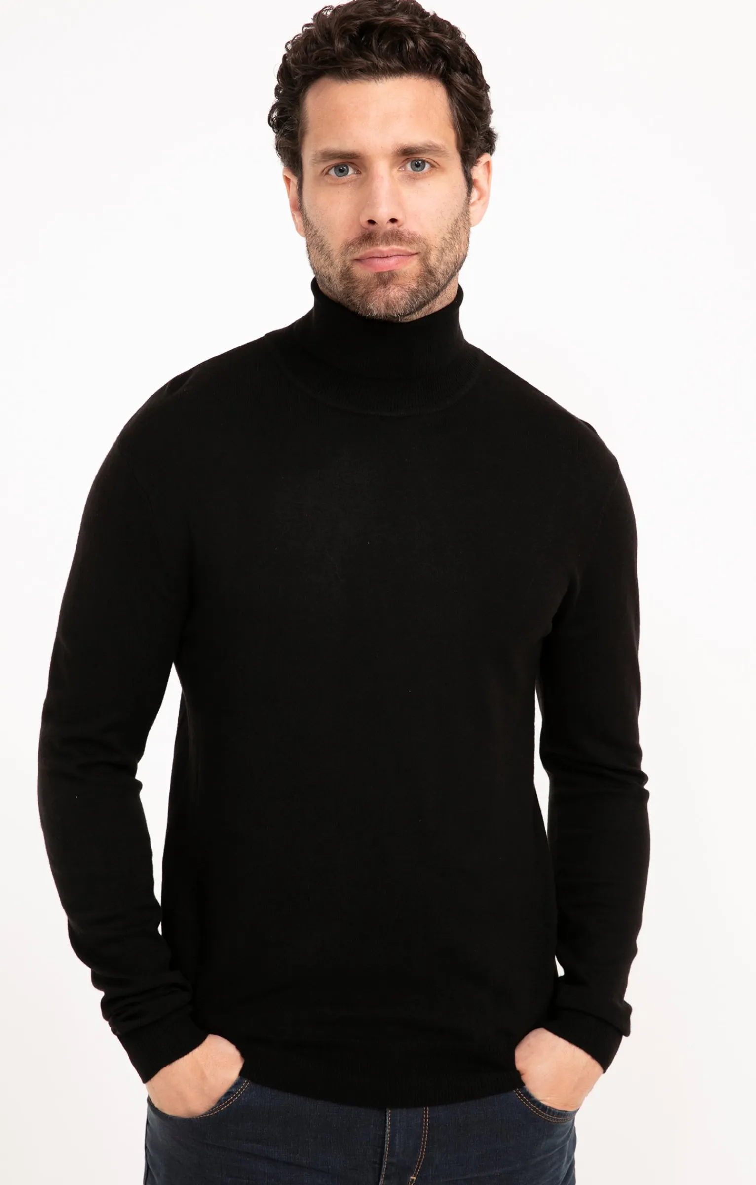 Pulls & Gilets<Armand Thiery Pull col roulé uni - Noir