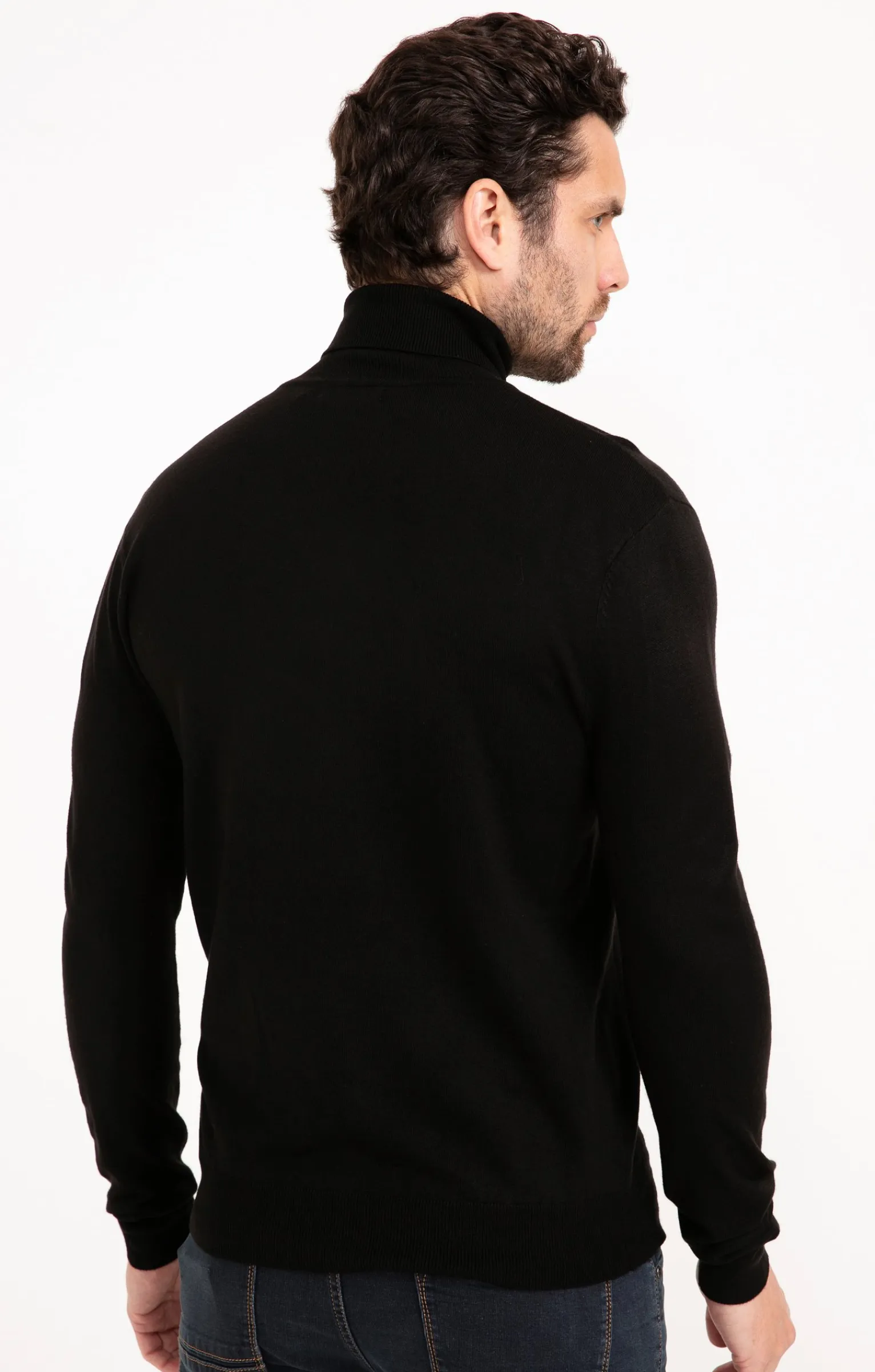 Pulls & Gilets<Armand Thiery Pull col roulé uni - Noir