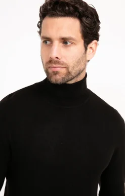 Pulls & Gilets<Armand Thiery Pull col roulé uni - Noir