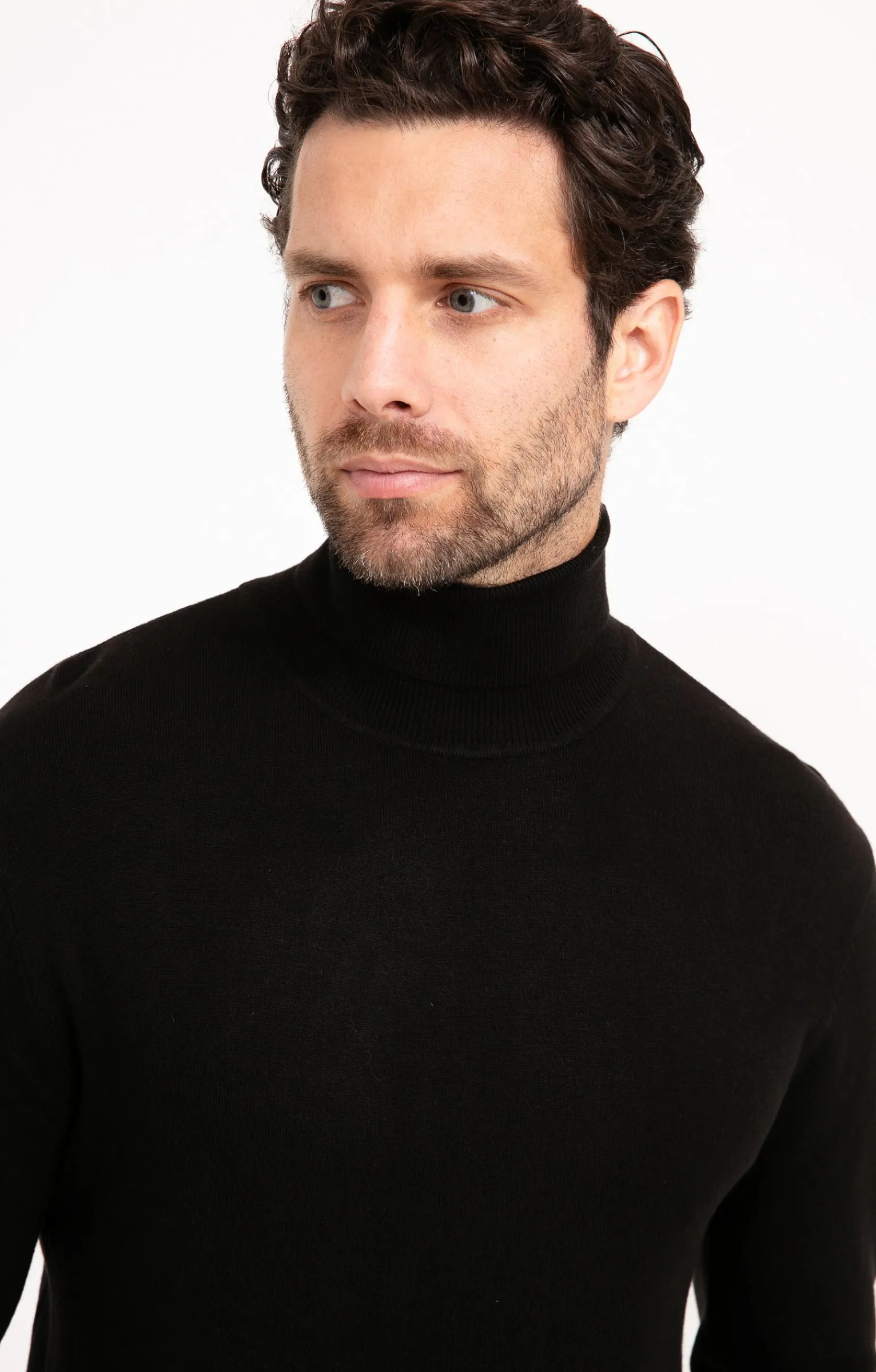 Pulls & Gilets<Armand Thiery Pull col roulé uni - Noir