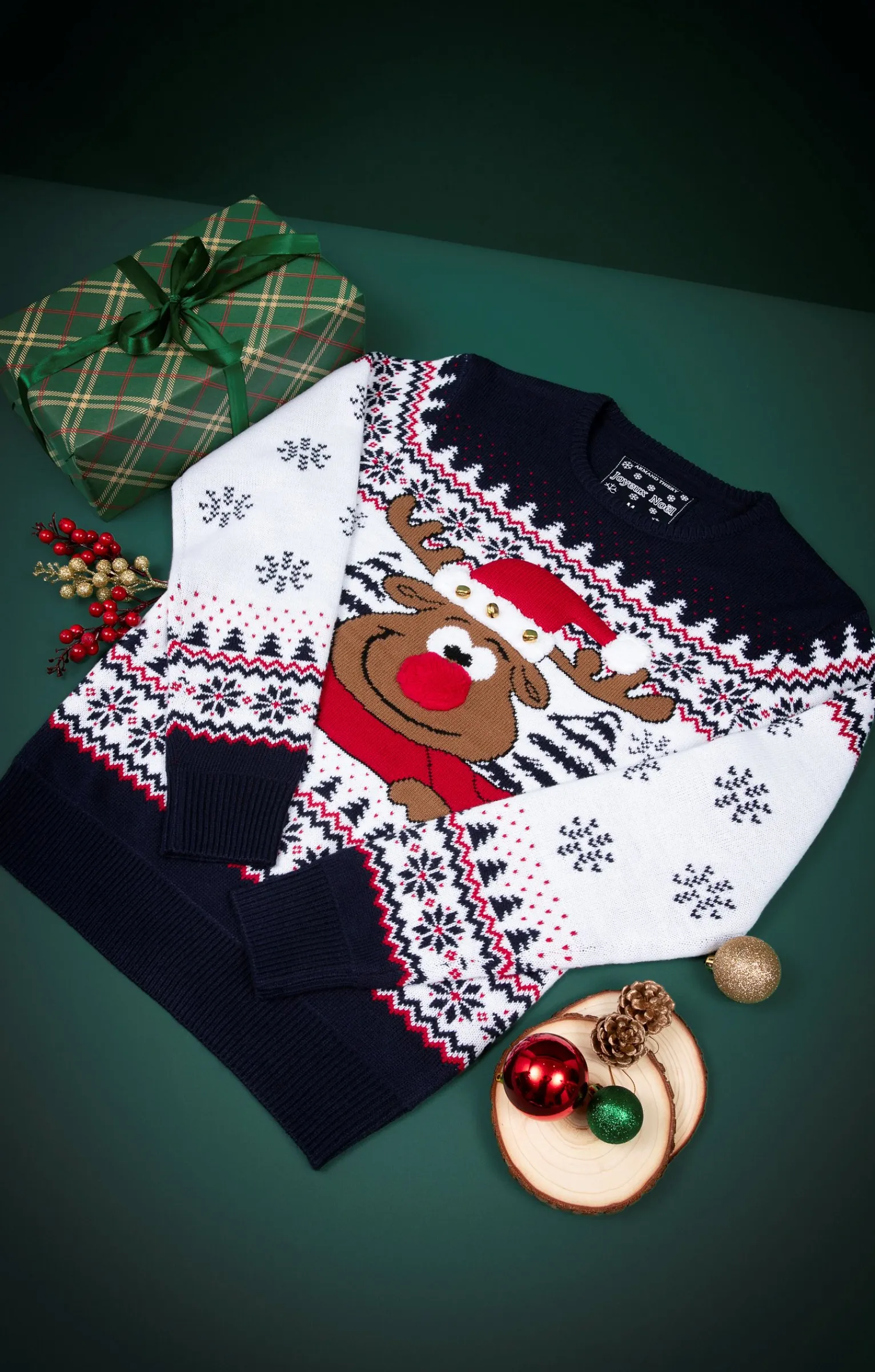 Pulls & Gilets<Armand Thiery Pull de Noël CERF - Marine