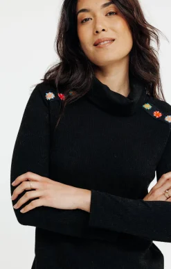 Pulls & Cardigans<Armand Thiery PULL DETAILS MACRAME - Noir