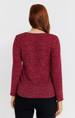 Pulls & Cardigans<Armand Thiery Pull détails dentelle - Bordeaux