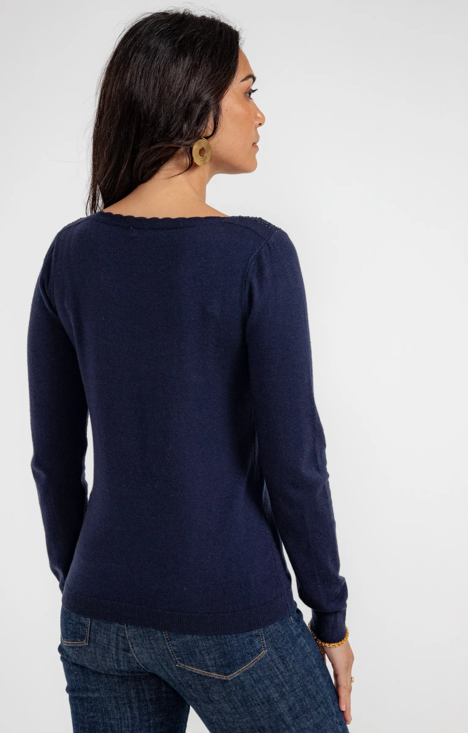 Pulls & Cardigans<Armand Thiery Pull détails festons - Marine