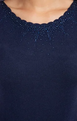 Pulls & Cardigans<Armand Thiery Pull détails festons - Marine