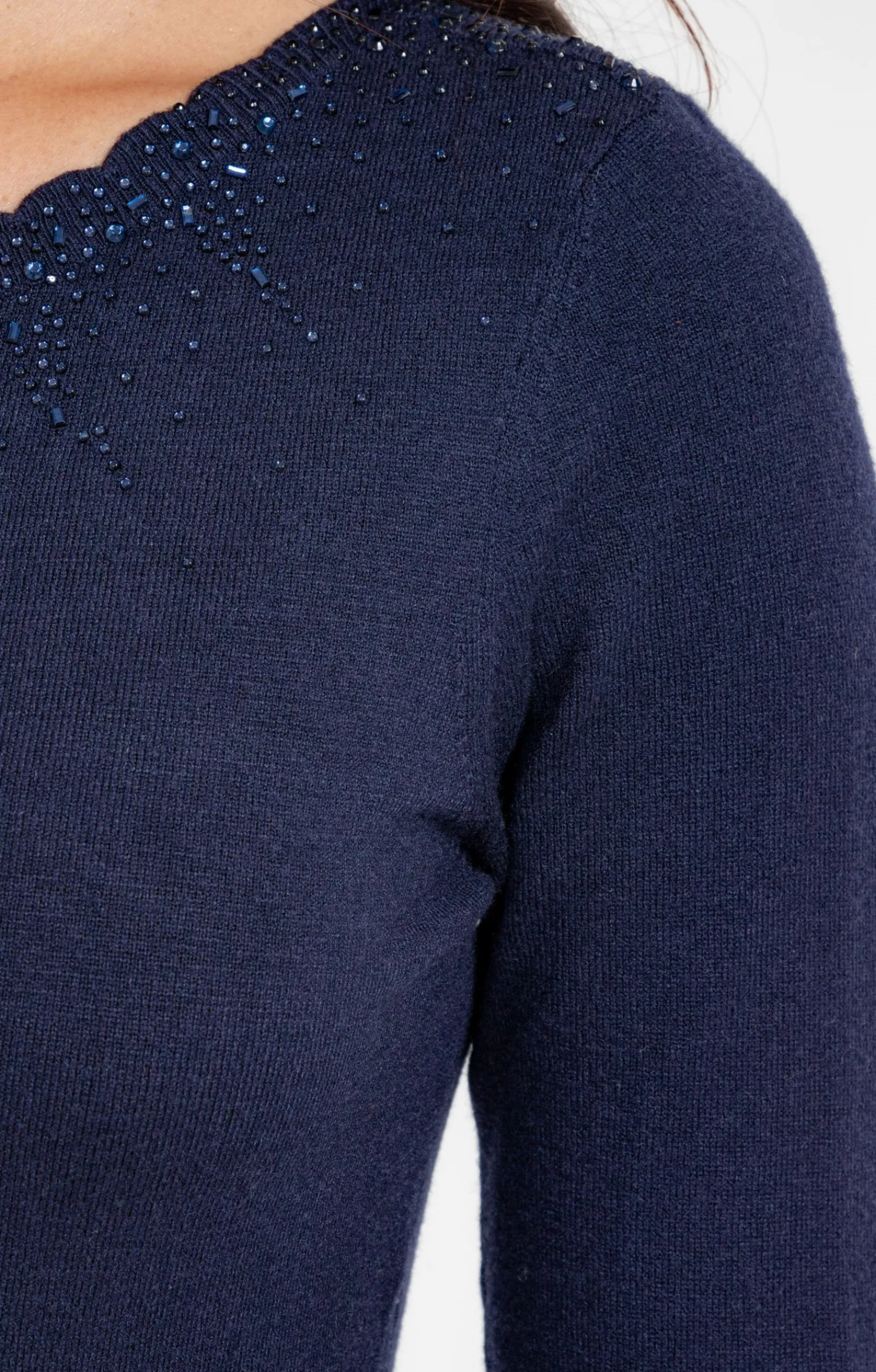 Pulls & Cardigans<Armand Thiery Pull détails festons - Marine