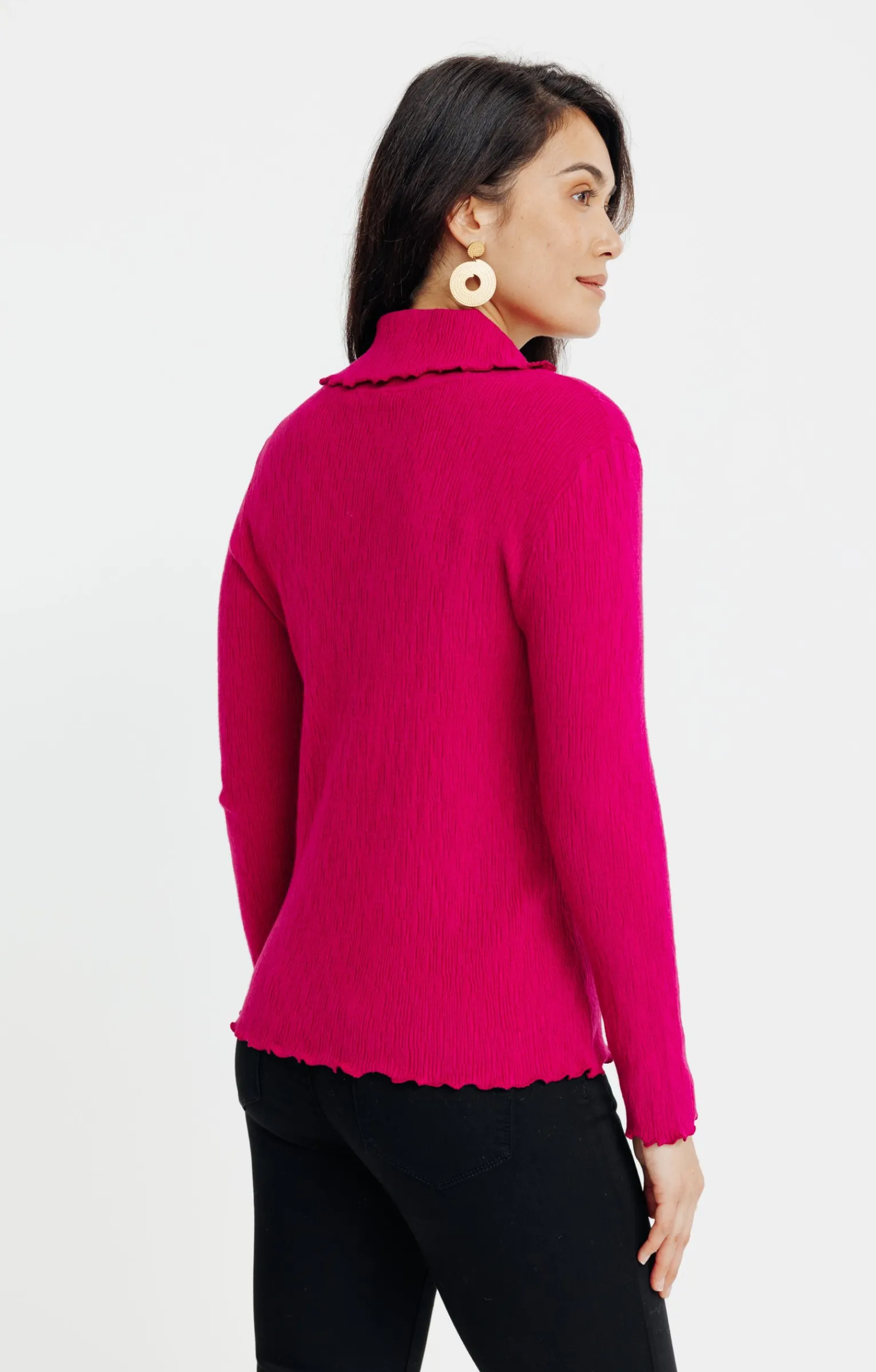 Pulls & Cardigans<Armand Thiery Pull détails froufrou - Framboise