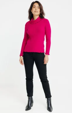 Pulls & Cardigans<Armand Thiery Pull détails froufrou - Framboise