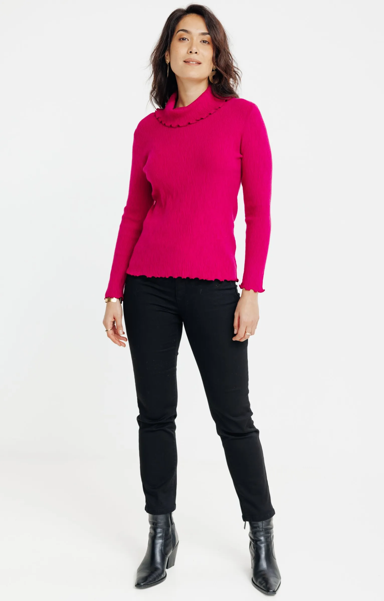 Pulls & Cardigans<Armand Thiery Pull détails froufrou - Framboise