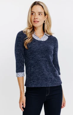 Pulls & Cardigans<Armand Thiery Pull 2-en-1 - Marine
