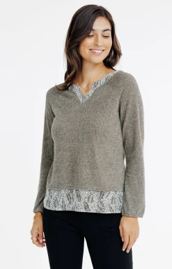 Pulls & Cardigans<Armand Thiery Pull 2-en-1 - Kakiclair