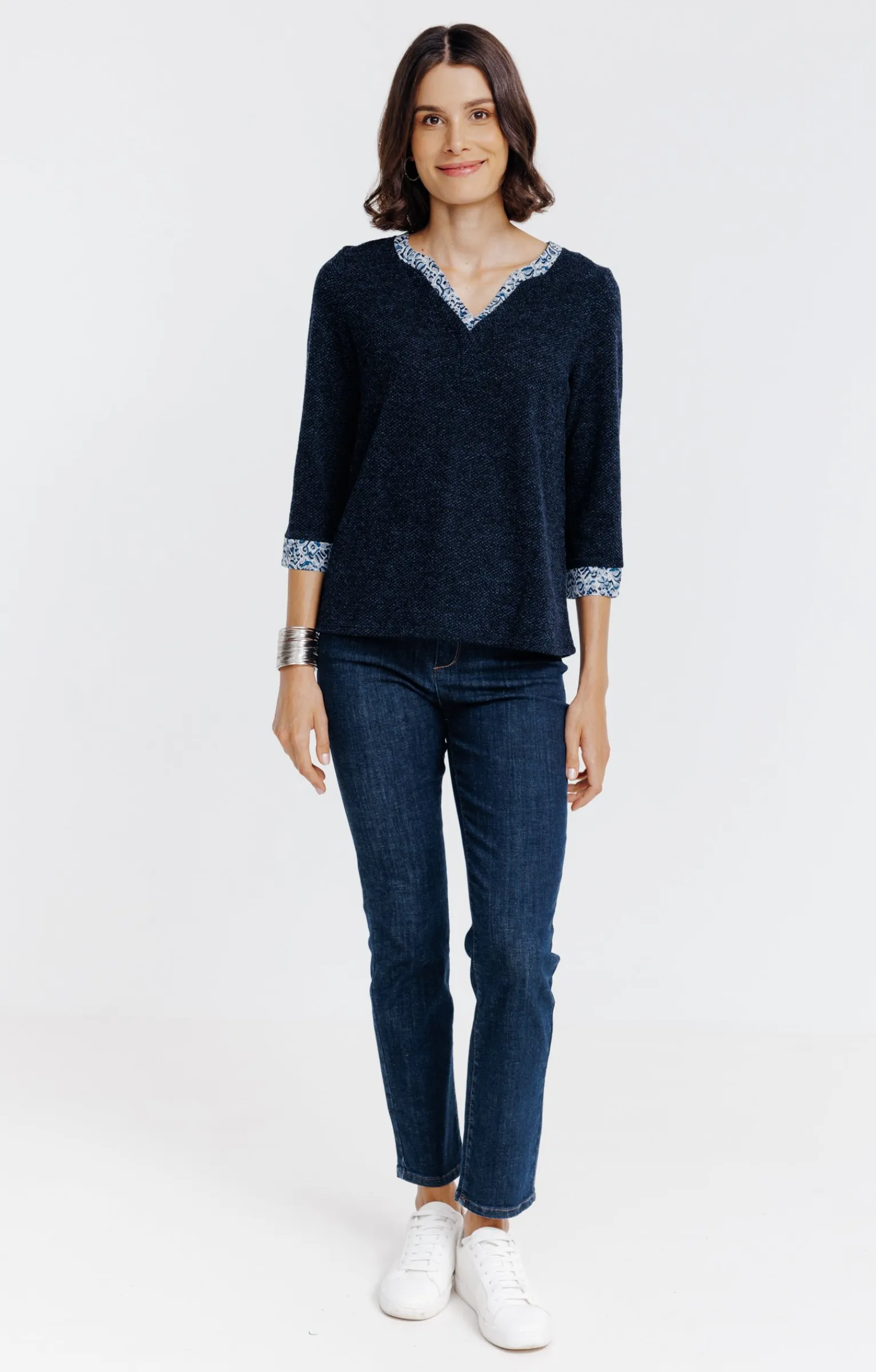 Pulls & Cardigans<Armand Thiery Pull 2-en-1 avec boutons - Marine