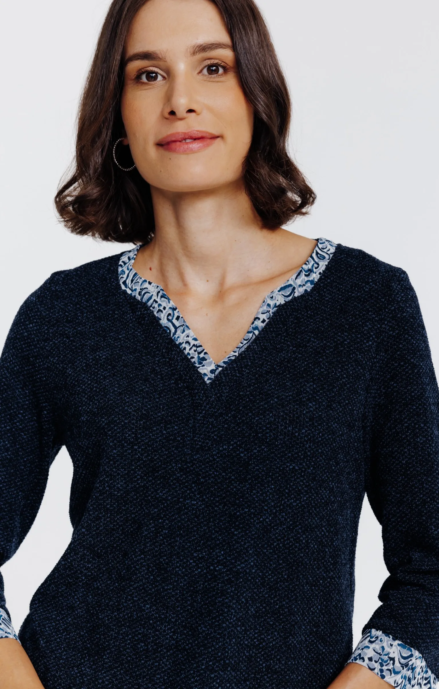 Pulls & Cardigans<Armand Thiery Pull 2-en-1 avec boutons - Marine