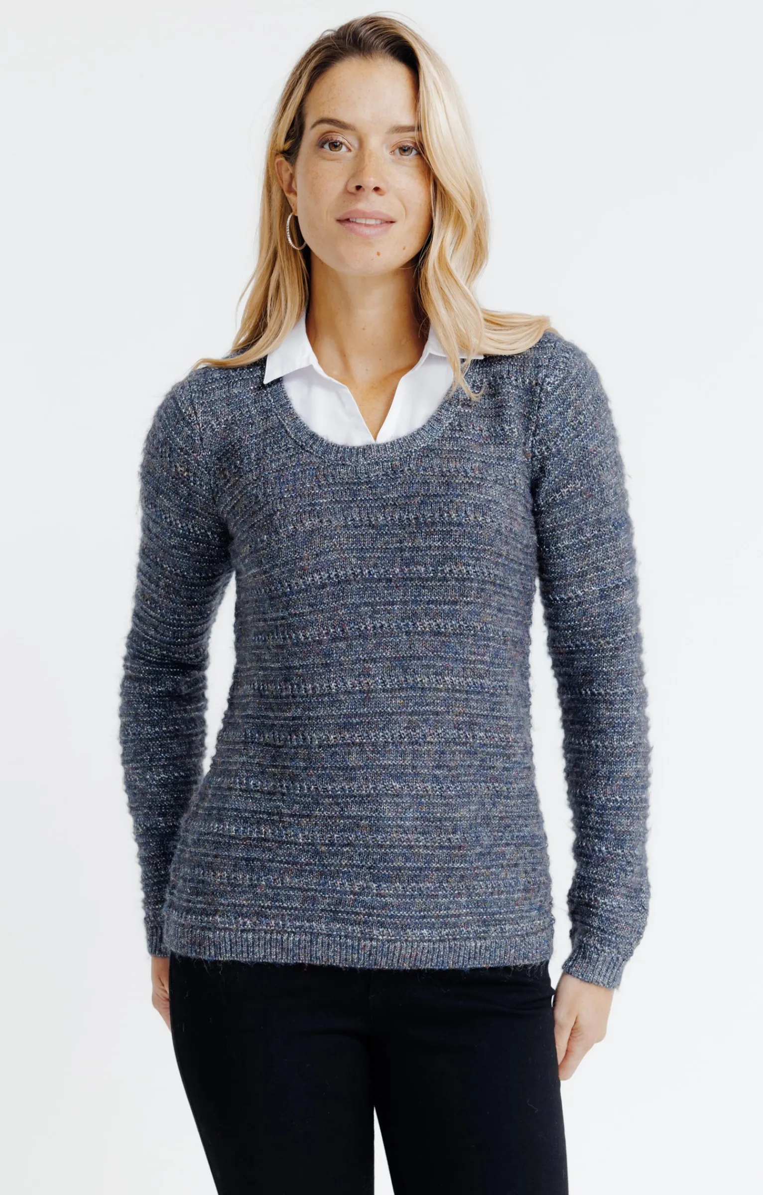 Pulls & Cardigans<Armand Thiery Pull 2-en-1 col chemise - Marine