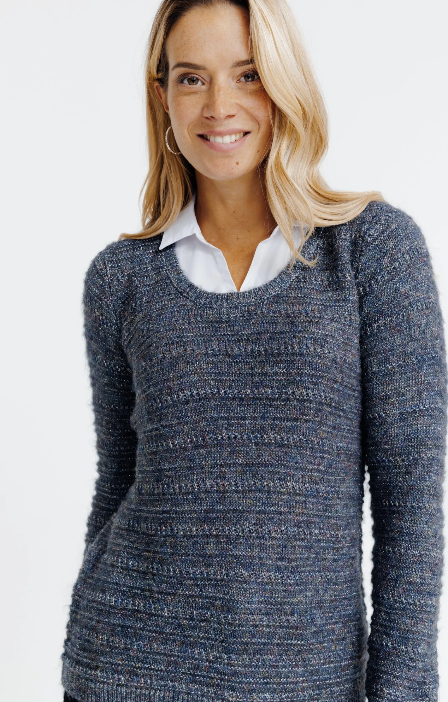 Pulls & Cardigans<Armand Thiery Pull 2-en-1 col chemise - Marine