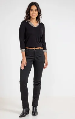 Pulls & Cardigans<Armand Thiery Pull 2-en-1 imprimé - Noir