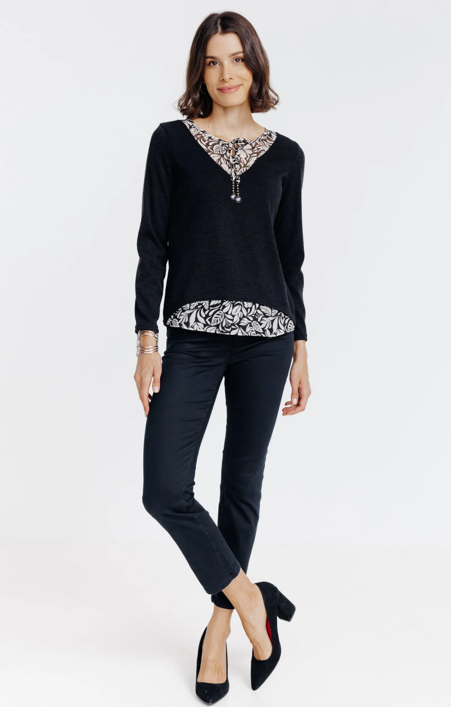 Pulls & Cardigans<Armand Thiery Pull 2-en-1 pampilles et perles - Noir