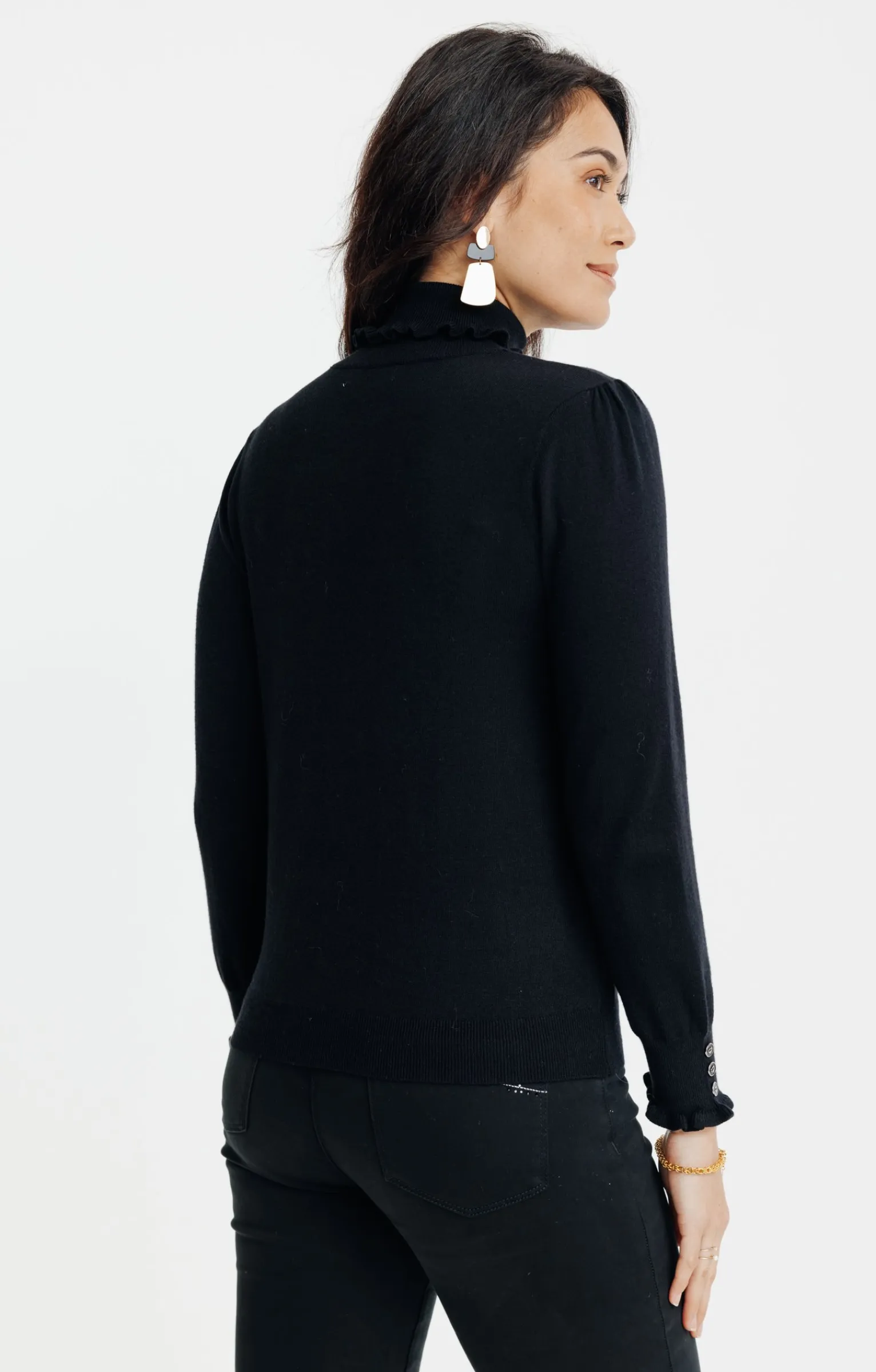 Pulls & Cardigans<Armand Thiery Pull finition froufrou - Noir