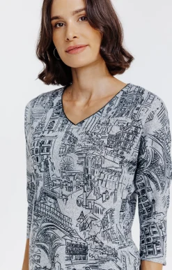 Pulls & Cardigans<Armand Thiery Pull imprimé all over - Grisclair