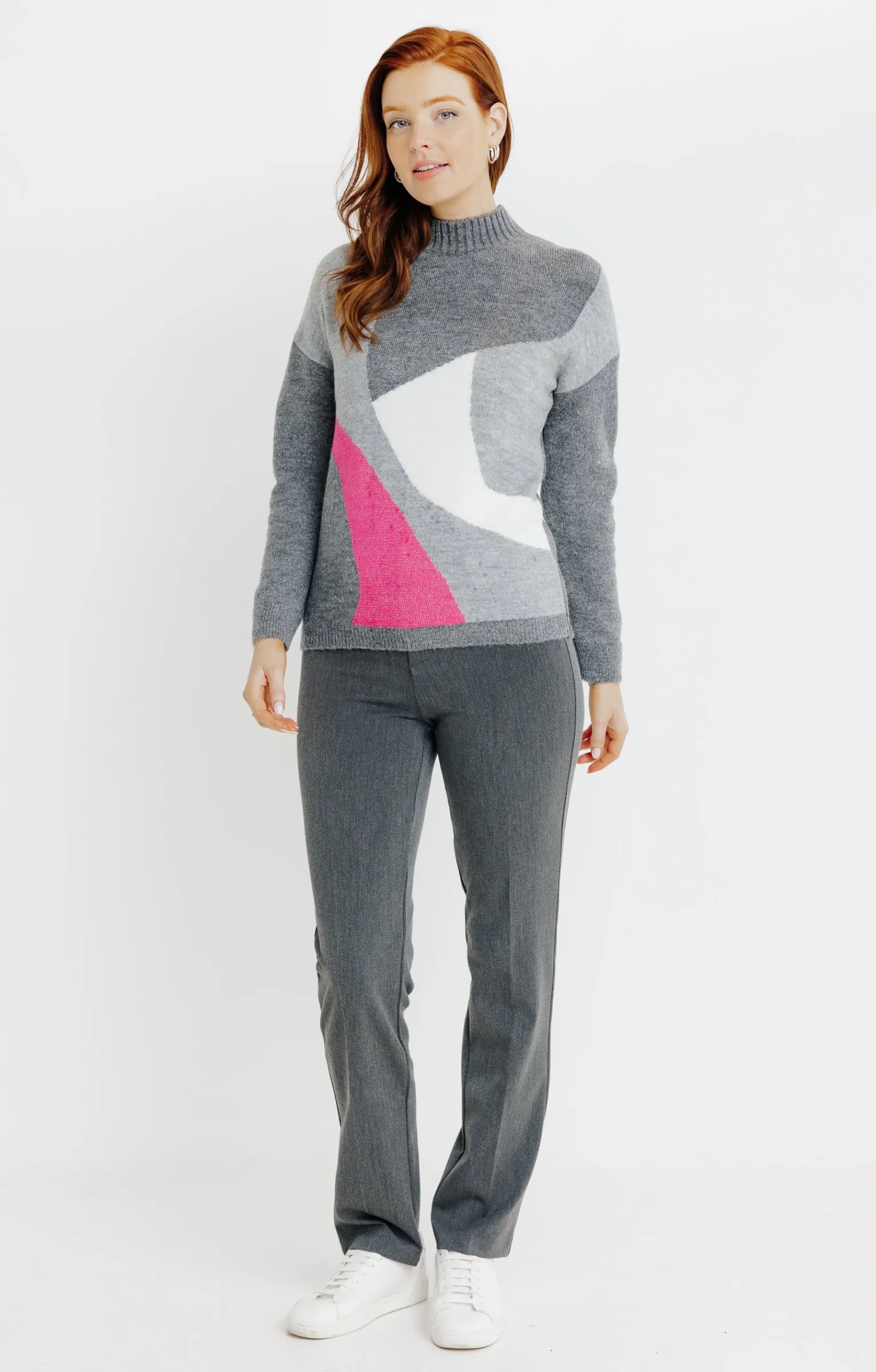 Pulls & Cardigans<Armand Thiery PULL INTARSIA - Fuchsia