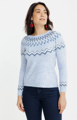 Pulls & Cardigans<Armand Thiery PULL JACQUARD - Bleuciel