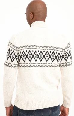 Pulls & Gilets<Armand Thiery Pull jacquard col montant - Écru