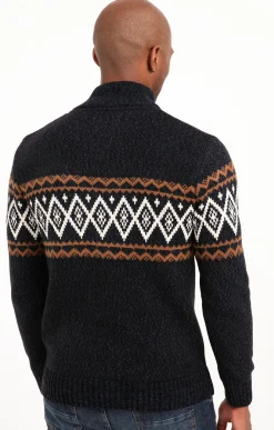 Pulls & Gilets<Armand Thiery Pull jacquard col montant - Marine