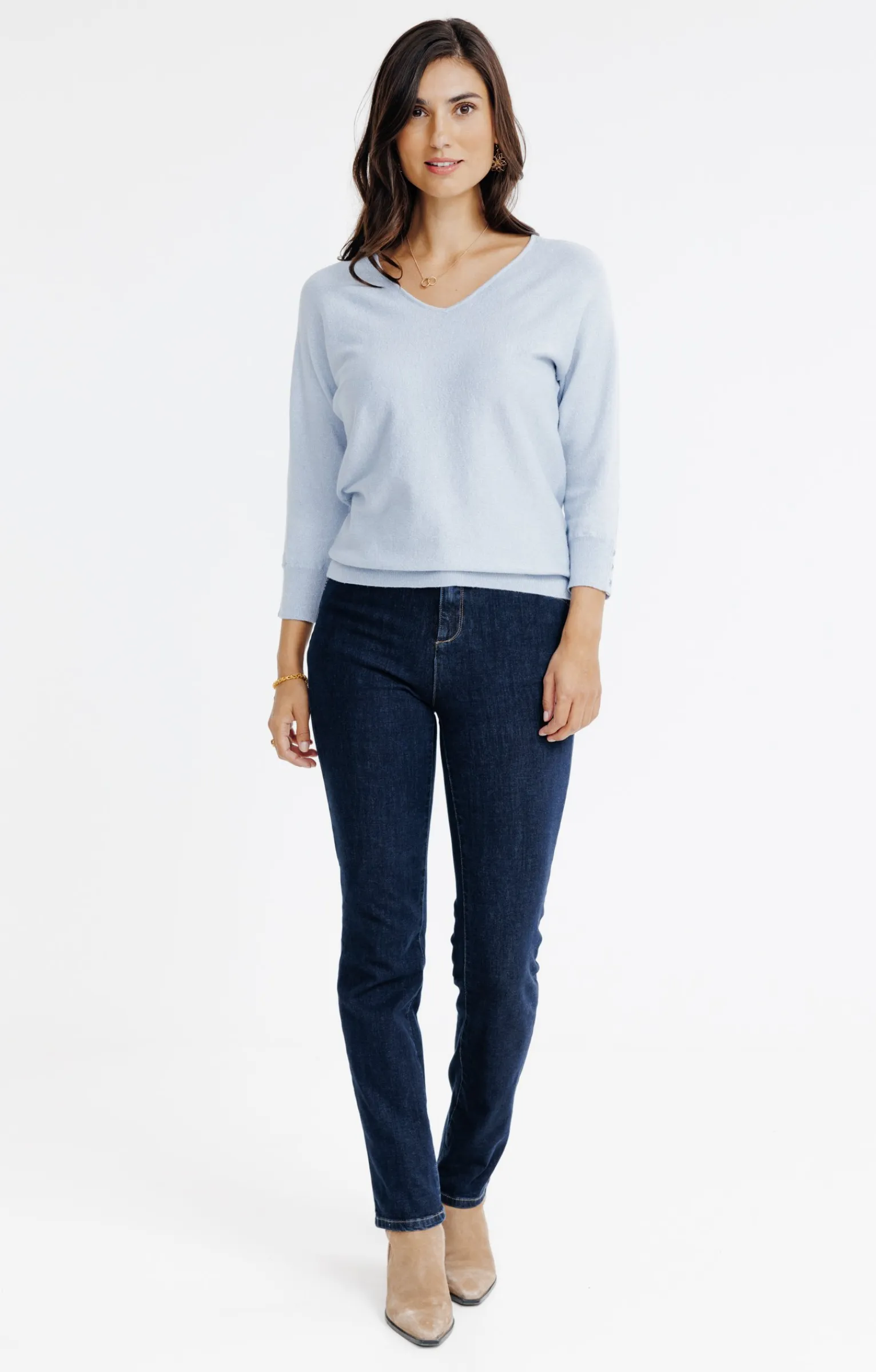 Pulls & Cardigans<Armand Thiery PULL LUREX AVEC BOUTONS - Bleuciel