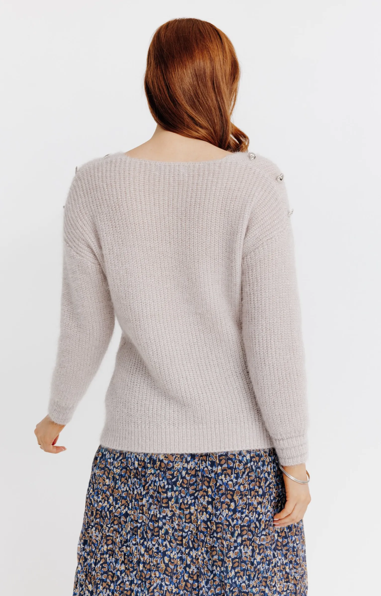 Pulls & Cardigans<Armand Thiery Pull maille anglaise - Grège