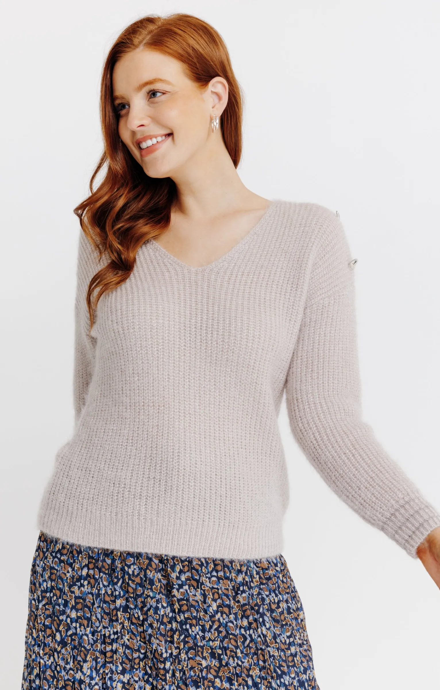 Pulls & Cardigans<Armand Thiery Pull maille anglaise - Grège