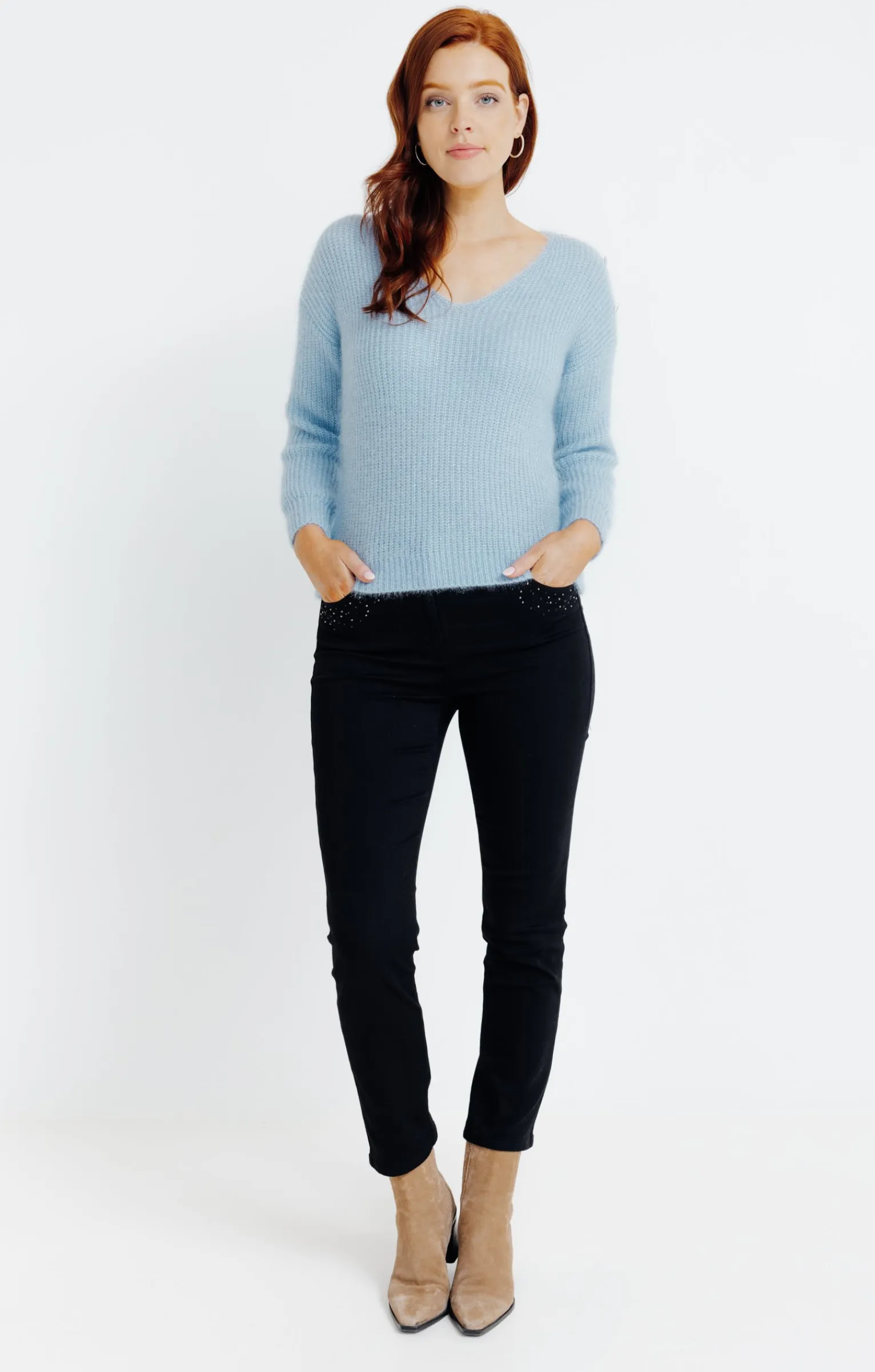 Pulls & Cardigans<Armand Thiery Pull maille anglaise - Bleuciel