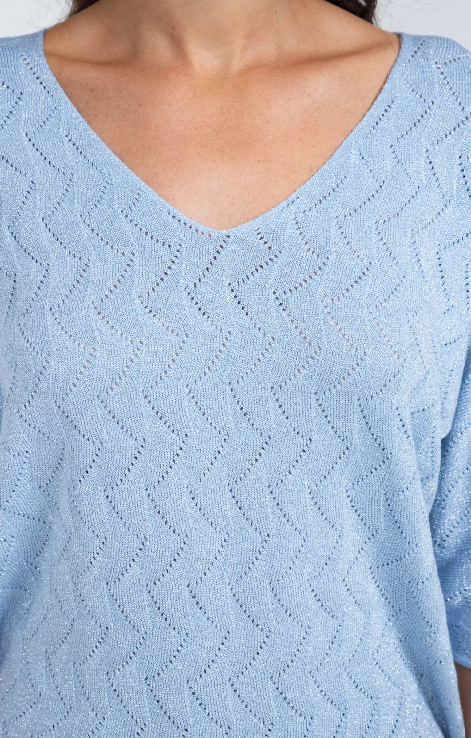 Pulls & Cardigans<Armand Thiery Pull maille brillante - Bleuciel