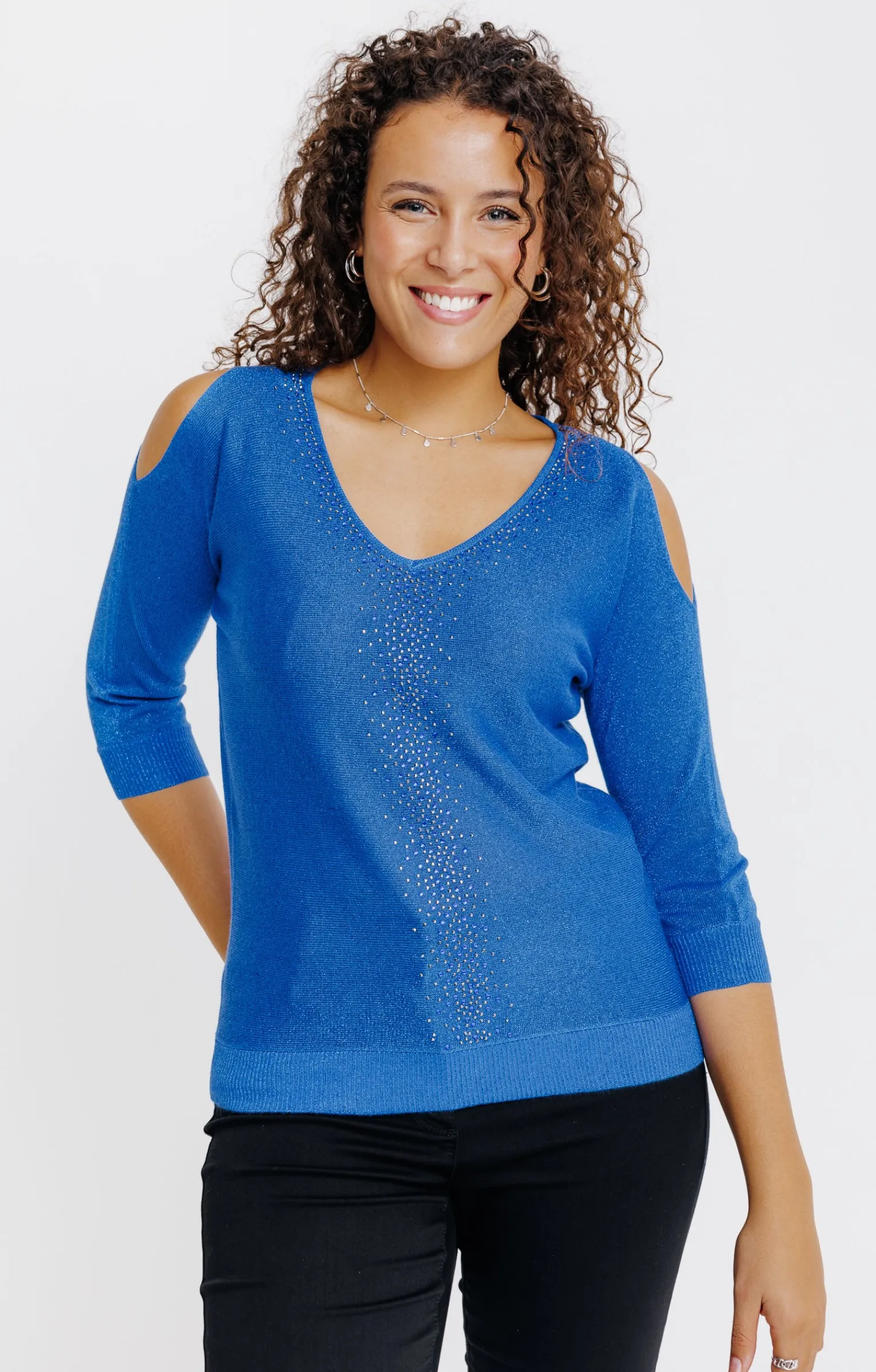 Pulls & Cardigans<Armand Thiery PULL MAILLE BRILLANTE - Bleudur