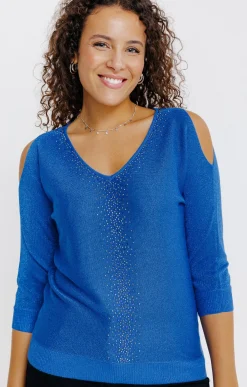 Pulls & Cardigans<Armand Thiery PULL MAILLE BRILLANTE - Bleudur