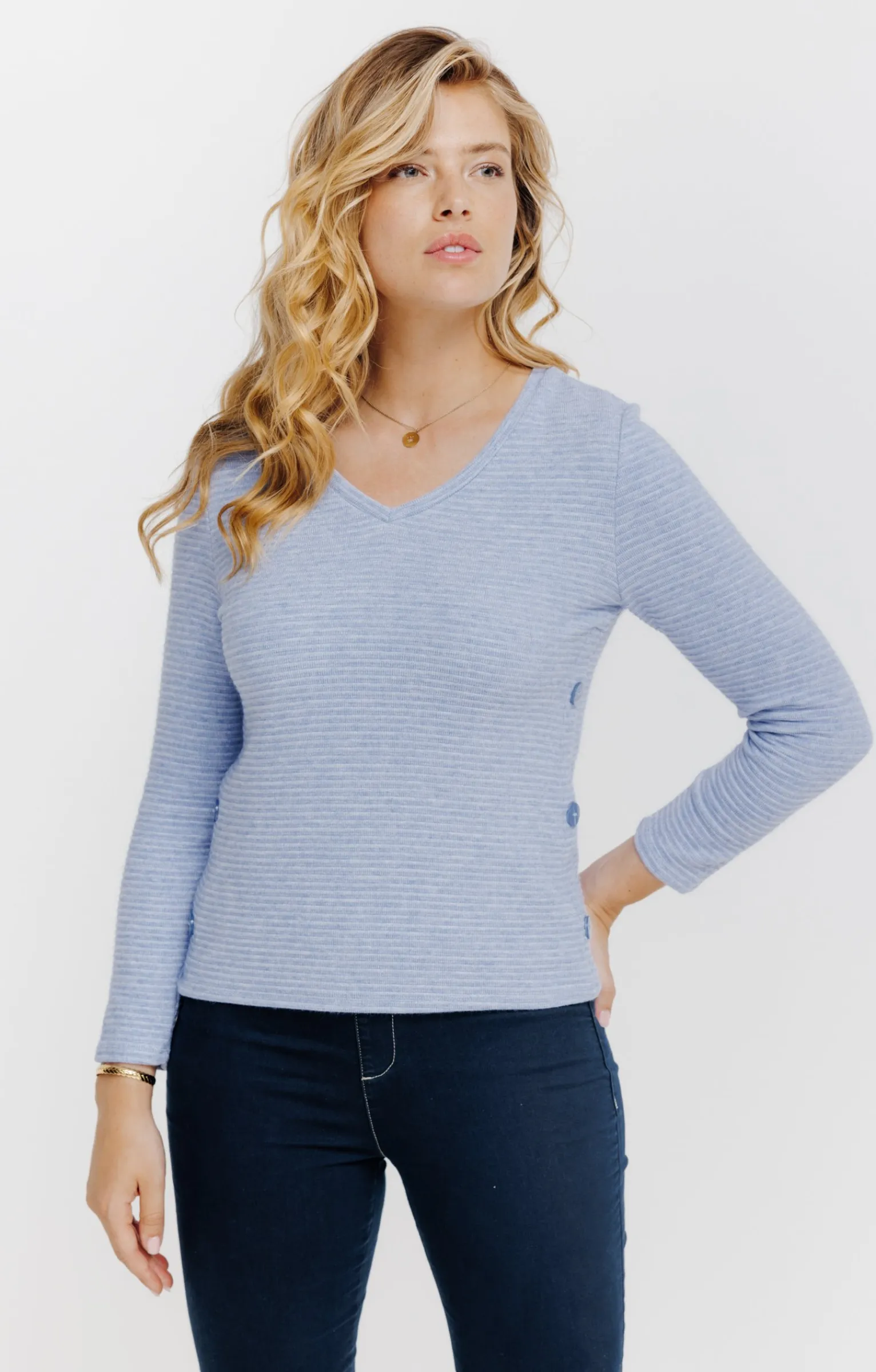 Pulls & Cardigans<Armand Thiery Pull maille ottoman - Bleuciel
