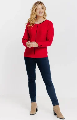 Pulls & Cardigans<Armand Thiery Pull manches chauve-souris - Rouge