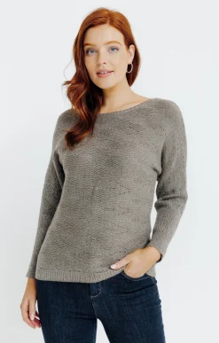Pulls & Cardigans<Armand Thiery Pull manches longues chauve-souris - Kakiclair