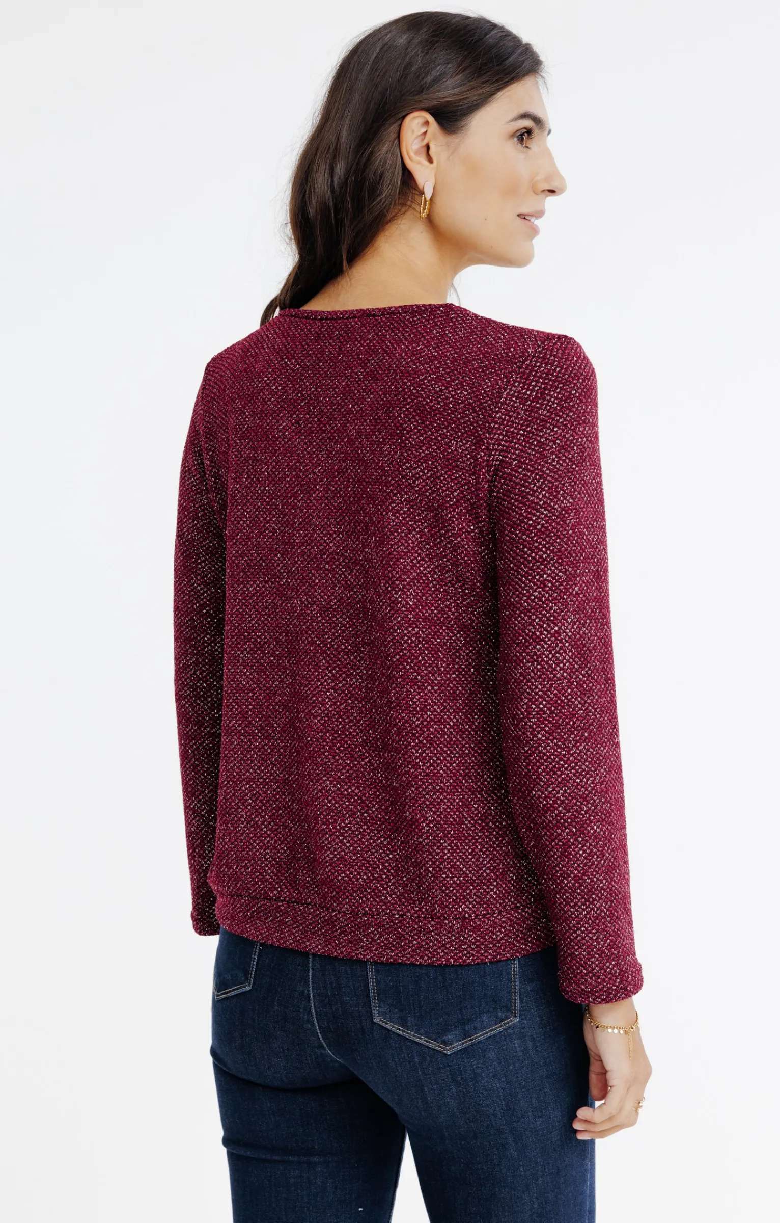 Pulls & Cardigans<Armand Thiery PULL MATIERE BRILLANTE - Bordeaux