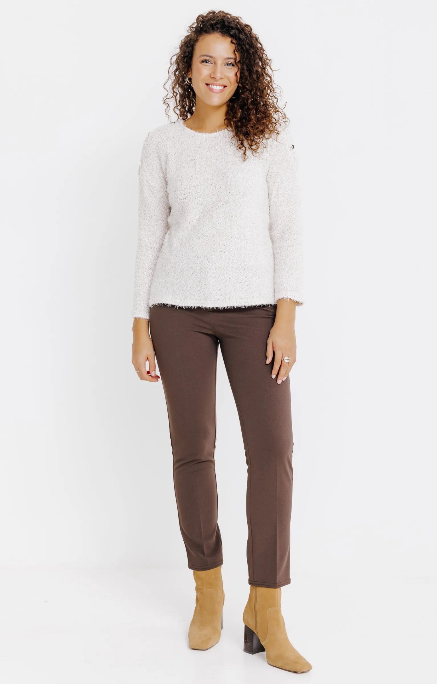 Pulls & Cardigans<Armand Thiery PULL MATIERE FANTAISIE - Camel